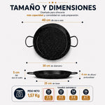 Paellera Inducción 30 cm - Acero Esmaltado