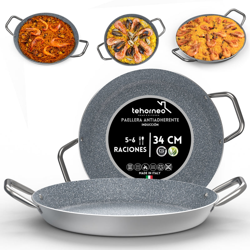 Paellera Antiadherente 34 cm - Inducción