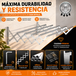 Tendedero Plegable Pared - Acero Inoxidable (100 cm)