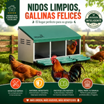 Ponedero para gallinas (3 compartimentos)
