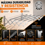 Tendedero Plegable Pared - Acero Inoxidable (140 cm)
