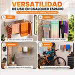 Tendedero Plegable Pared - Acero Inoxidable (140 cm)