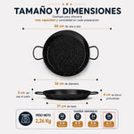 Paellera Inducción 36 cm - Acero Esmaltado