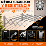 Tendedero Plegable Pared - Acero Inoxidable (80 cm)