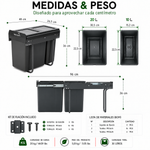 Cubo de basura 1x20L + 1x10L