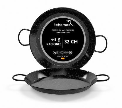 Paellera Inducción 32 cm - Acero Esmaltado