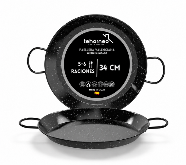 Paellera Inducción 34 cm- Acero Esmaltado