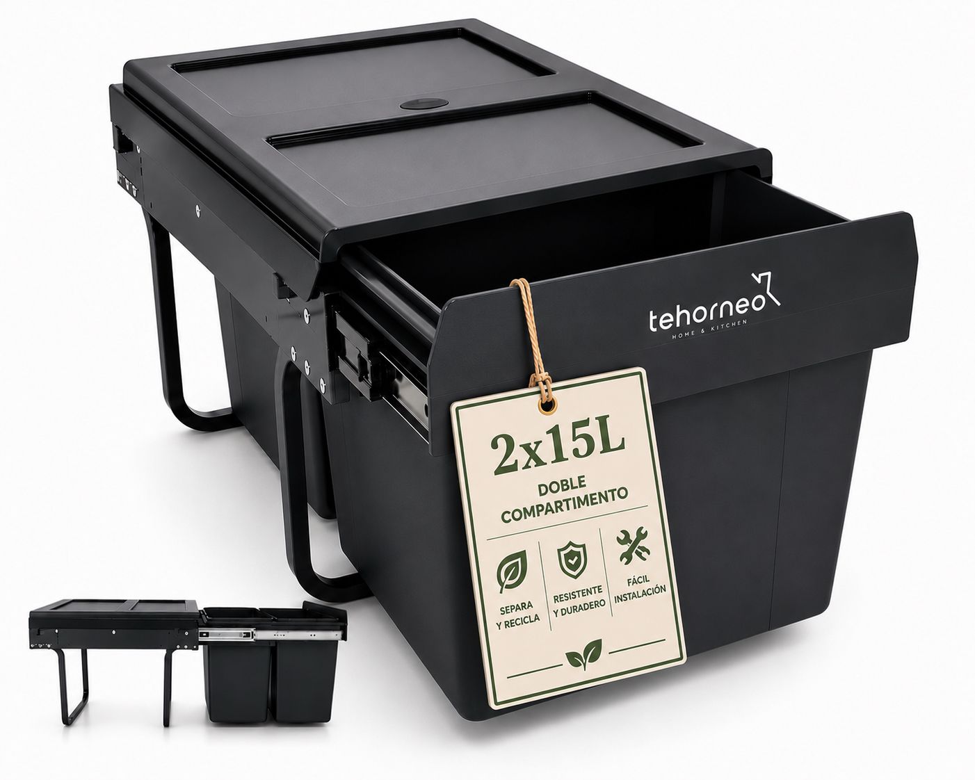 Cubo de basura 2x15L